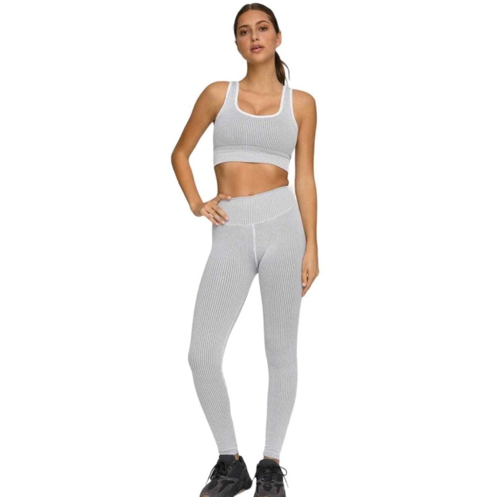 Good American Seamless Core Power Striped Leggings (Multiple Sizes)